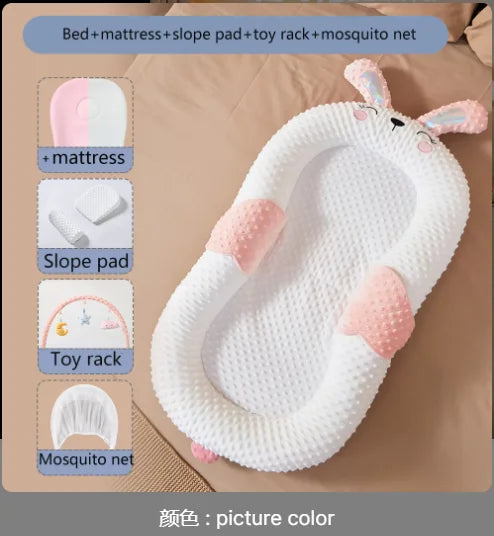 Custom Wholesale baby anti-pressure movable portable bed in bed crib in bed set newborn sleeping artifact anti-jump