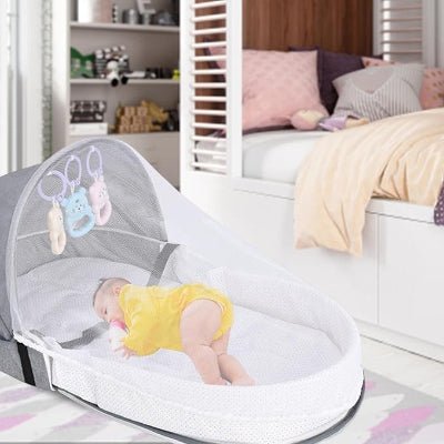 Berceau de Voyage - BabyNest™ - Gris - Univers de Joy