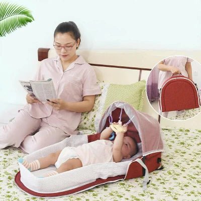 Berceau de Voyage - BabyNest™ - Rouge - Univers de Joy