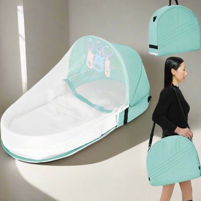 Berceau de Voyage - BabyNest™ - Vert - Univers de Joy