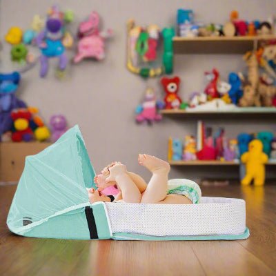 Berceau de Voyage - BabyNest™ - Vert - Univers de Joy