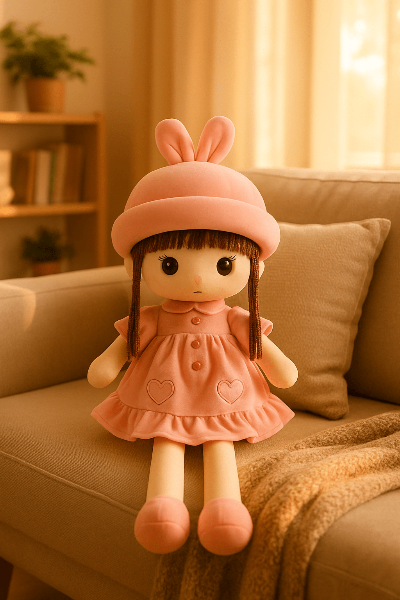 doudou bébé lili rose