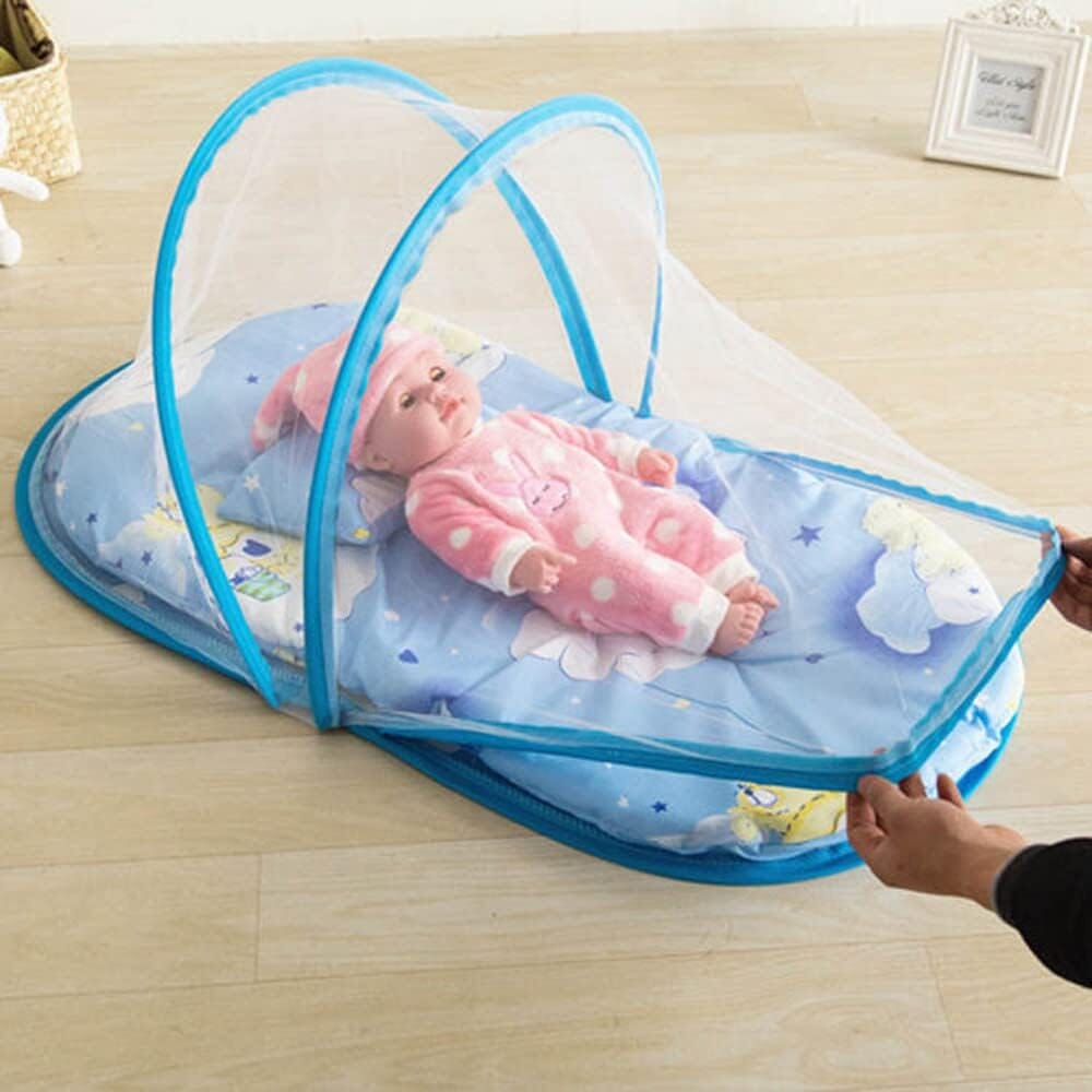 Moustiquaire Lit Bébé - SleepNest™ - Bleu - Univers de Joy