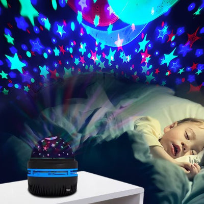 veilleuse bébé projection plafond enfant endormi dans son lit