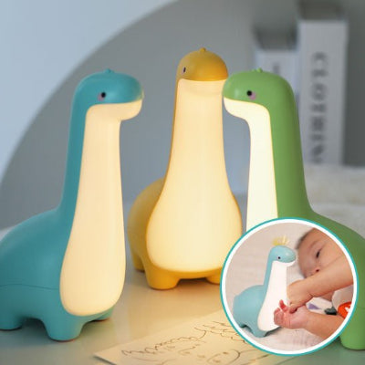 Veilleuse dinosaure bleu, jaune et vert