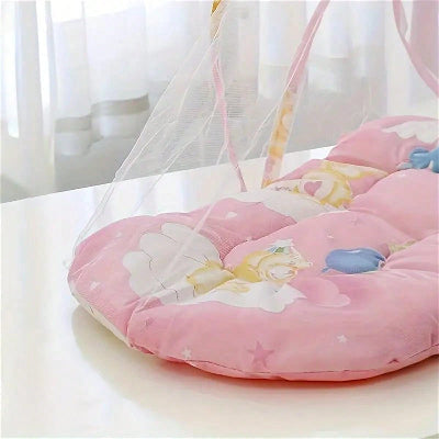 Moustiquaire lit bébé pliable et portable pour lit de bébé, en rose
