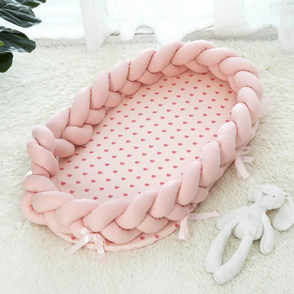 Foldable Baby Cot Reducer Newborn Infant Pod Cocoon Breathable Multifunctional Portable Baby Nest Bed Travel Beds 90 x 50 cm