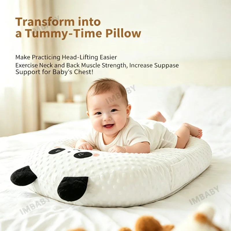 IMBABY Baby Anti-Reflux Pillow 30°Incline Cushion for Baby Feeding Pillow Back Support Pad Multi Functional with Removable Cover