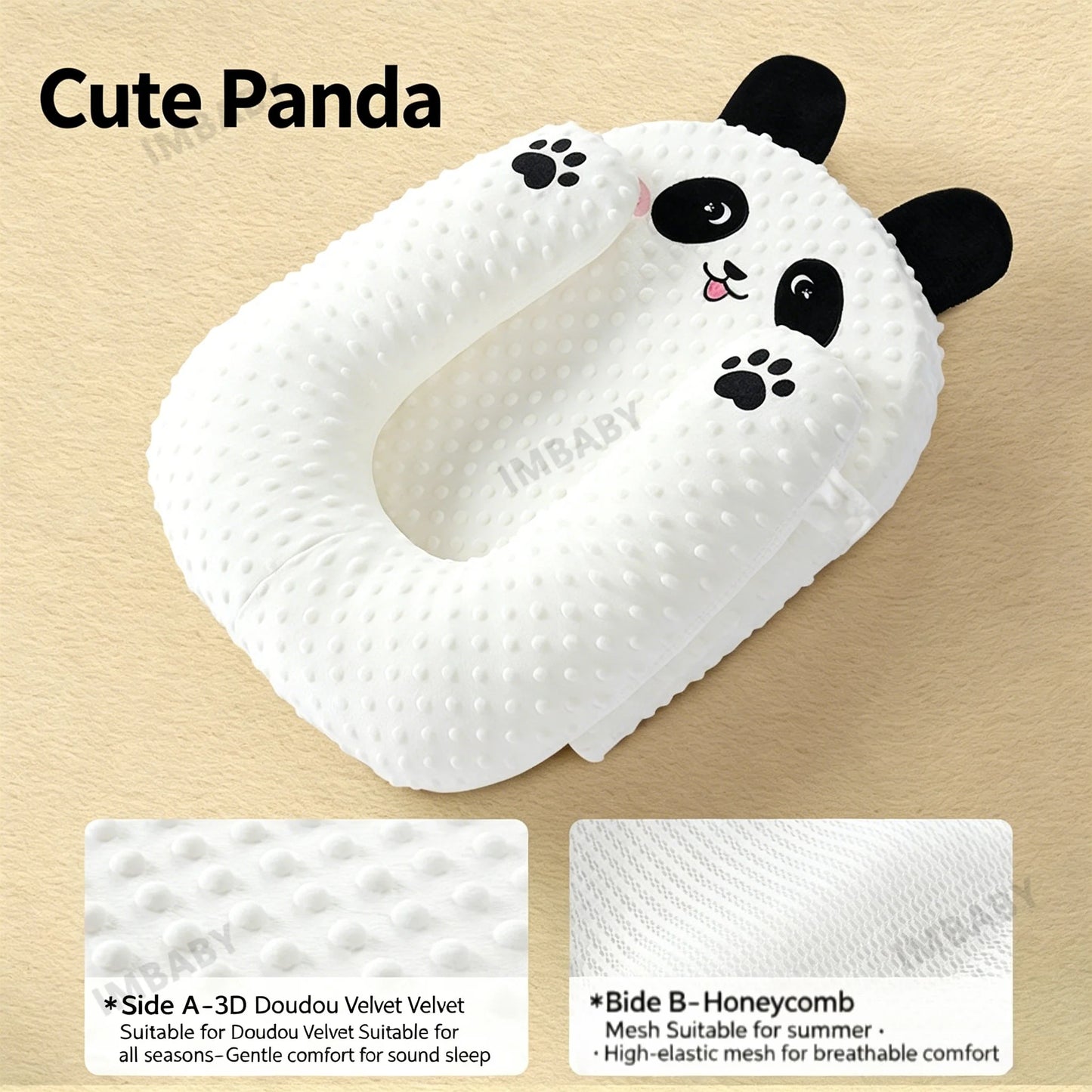 IMBABY Baby Anti-Reflux Pillow 30°Incline Cushion for Baby Feeding Pillow Back Support Pad Multi Functional with Removable Cover