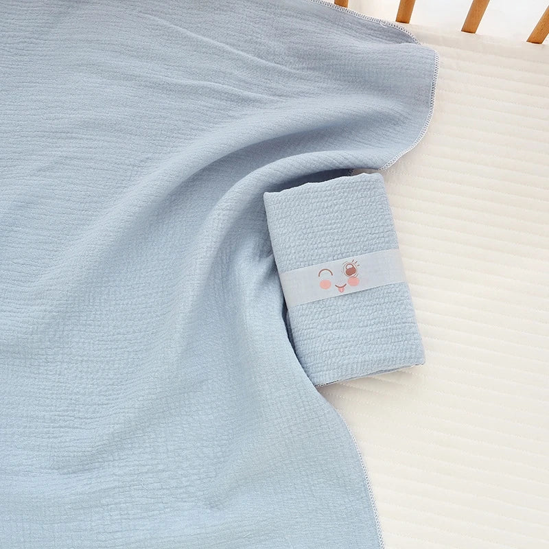 Cotton Muslin Cute Cartoon Printing Baby Swaddle Blanket Soft Breathable Newborn Baby Receiving Blanket For Infant Boys Girls