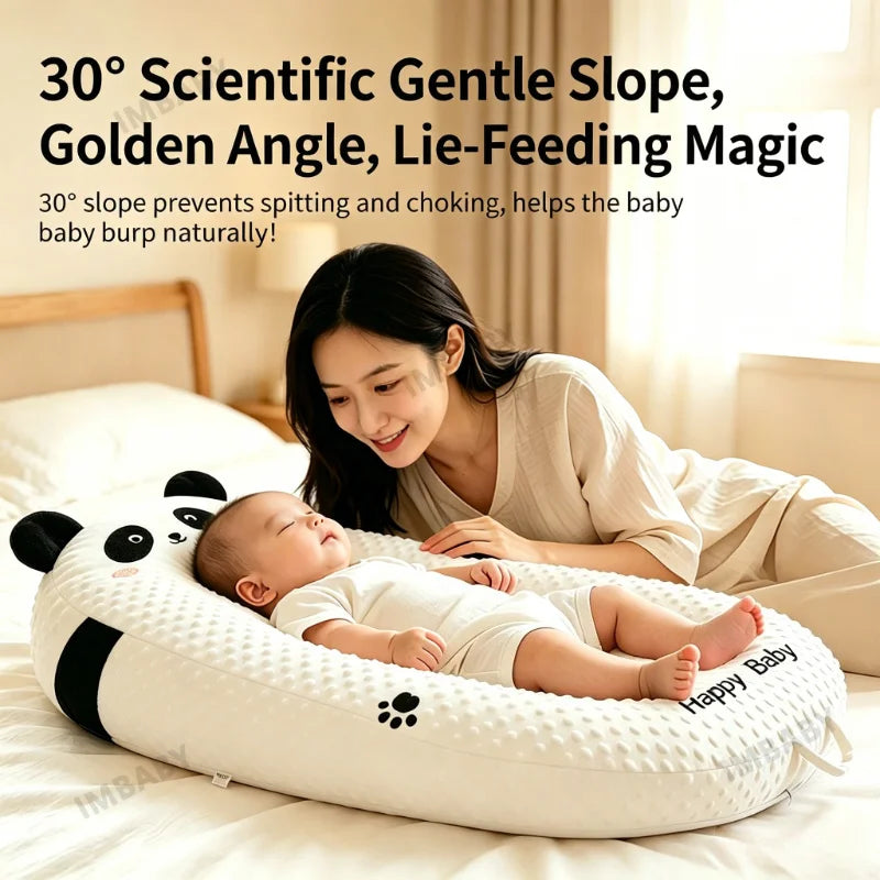 IMBABY Baby Anti-Reflux Pillow 30°Incline Cushion for Baby Feeding Pillow Back Support Pad Multi Functional with Removable Cover