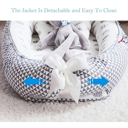 Baby Nest for Co Sleeping Newborn Baby Lounger Cotton Breathable Adjustable Baby Crib In Bed Portable