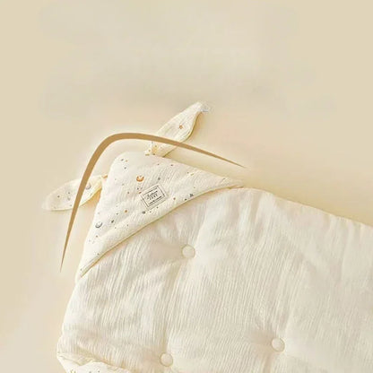 High Quality Cotton Newborn Swaddle Blanket with Cute Bunny Ears Hospital Delivery Wrap Extra Soft Thermal Baby Swaddling New