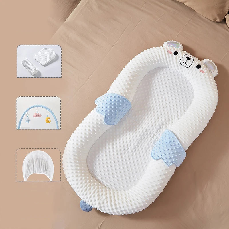 Custom Wholesale baby anti-pressure movable portable bed in bed crib in bed set newborn sleeping artifact anti-jump