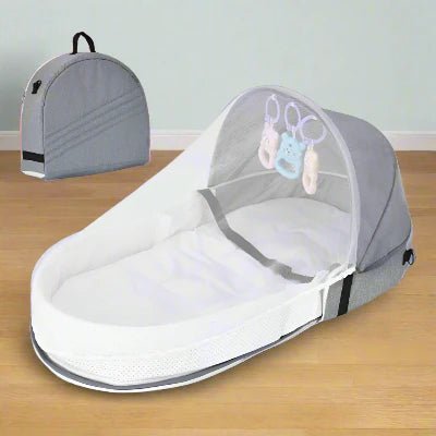 Berceau de Voyage - BabyNest™ - Gris - Univers de Joy