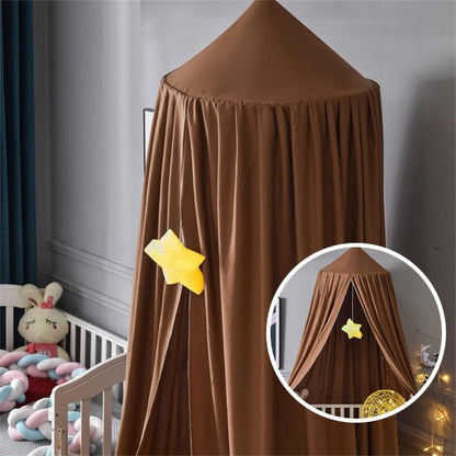 ciel de lit bébé féerie marron