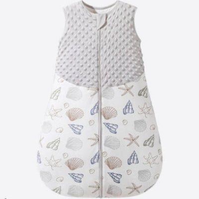gigoteuse hiver bebe à motif coquillages et étoiles de mer