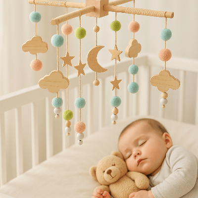 MOBILE MUSIQUE BEBE | Luna Sky™ - Univers de Joy