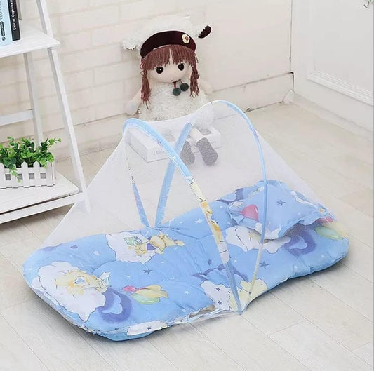 Moustiquaire Lit Bébé - SleepNest™ - Bleu - Univers de Joy