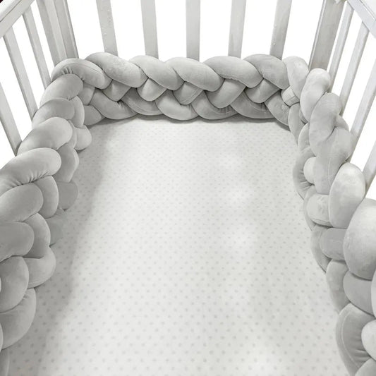 Tour de Lit Bébé - CozyKnot™ - Gris - Univers de Joy