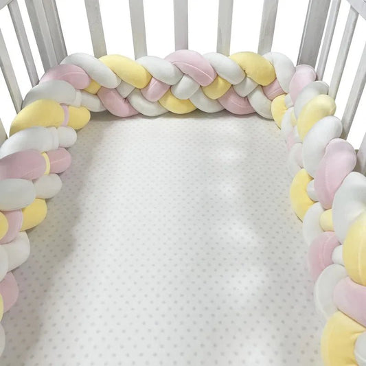 Tour de Lit Bébé - CozyKnot™ - Rose Jaune - Univers de Joy