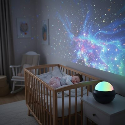 VEILLEUSE BÉBÉ PROJECTION PLAFOND | Stellaire™ - Univers de Joy